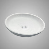 Faper Round Cast Concrete Vessel Sink - White
