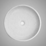 Faper Round Cast Concrete Vessel Sink - White