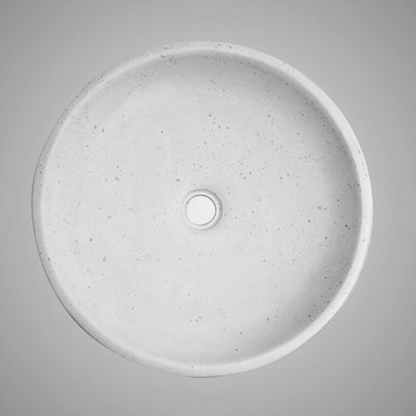 Faper Round Cast Concrete Vessel Sink - White