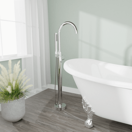 Felda Thermostatic Freestanding Tub Faucet with Hand Shower