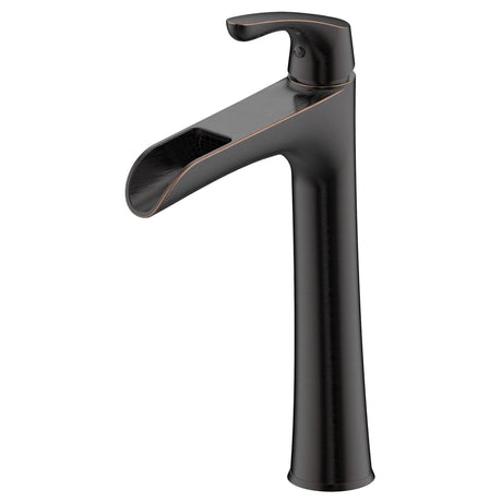 Fenkell Single Handle Vessel Bathroom Faucet with Dual Function ABS Pop-Up