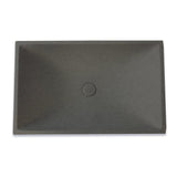 Feppder Rectangular Cast Concrete Vessel Sink - Dark Gray with Textured Finish