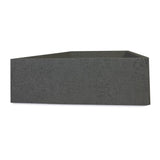 Feppder Rectangular Cast Concrete Vessel Sink - Dark Gray with Textured Finish