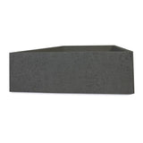 Feppder Rectangular Cast Concrete Vessel Sink - Dark Grey with Textured Finish