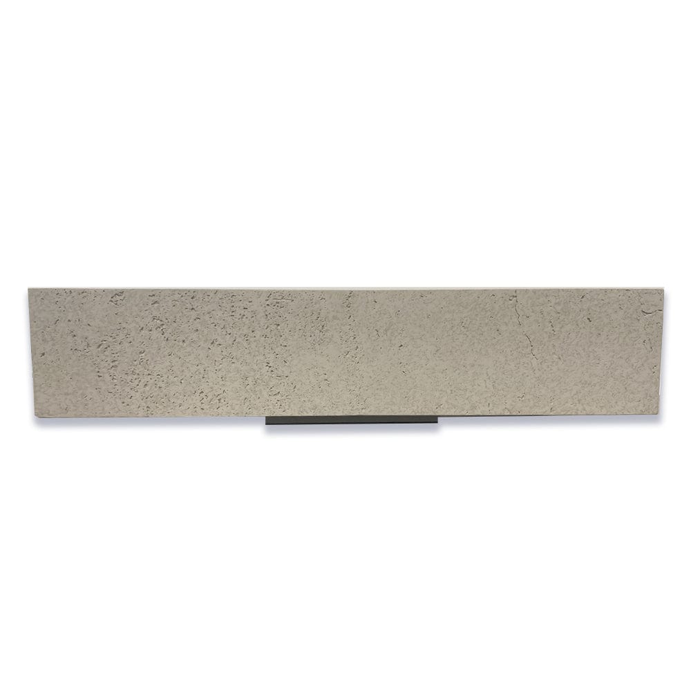 Feppder Rectangular Cast Concrete Vessel Sink - Light Gray with Textured Finish