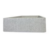 Feppder Rectangular Cast Concrete Vessel Sink - Light Grey with Textured Finish