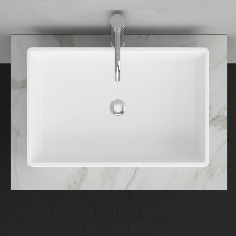 Feroz Rectangular Vitreous China Vessel Sink