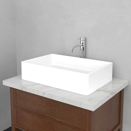 Feroz Rectangular Vitreous China Vessel Sink