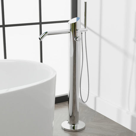 Fleming Thermostatic Freestanding Tub Faucet with Hand Shower