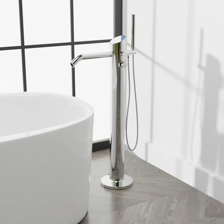 Fleming Thermostatic Freestanding Tub Faucet with Hand Shower