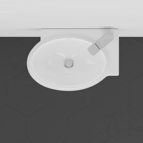Fontana Vitreous China Wall-Mount Bathroom Sink - Right Side Faucet Drilling