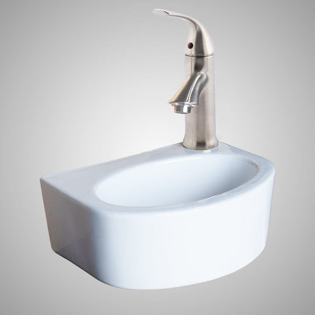 Fowler Vitreous China Wall-Mount Bathroom Sink and Single-Hole Faucet Set