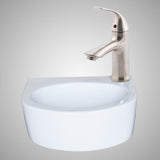 Fowler Vitreous China Wall-Mount Bathroom Sink and Single-Hole Faucet Set