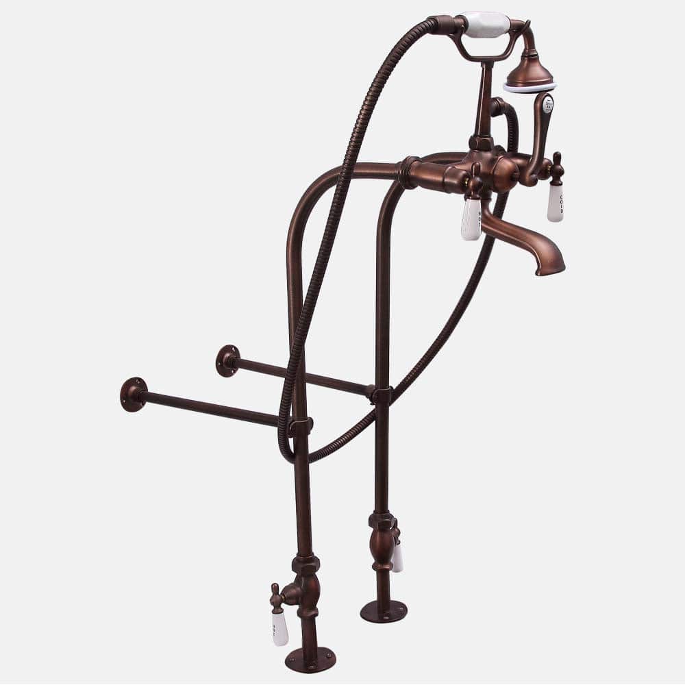 Freestanding Telephone Tub Faucet, Supplies and Valves - Lever Handles