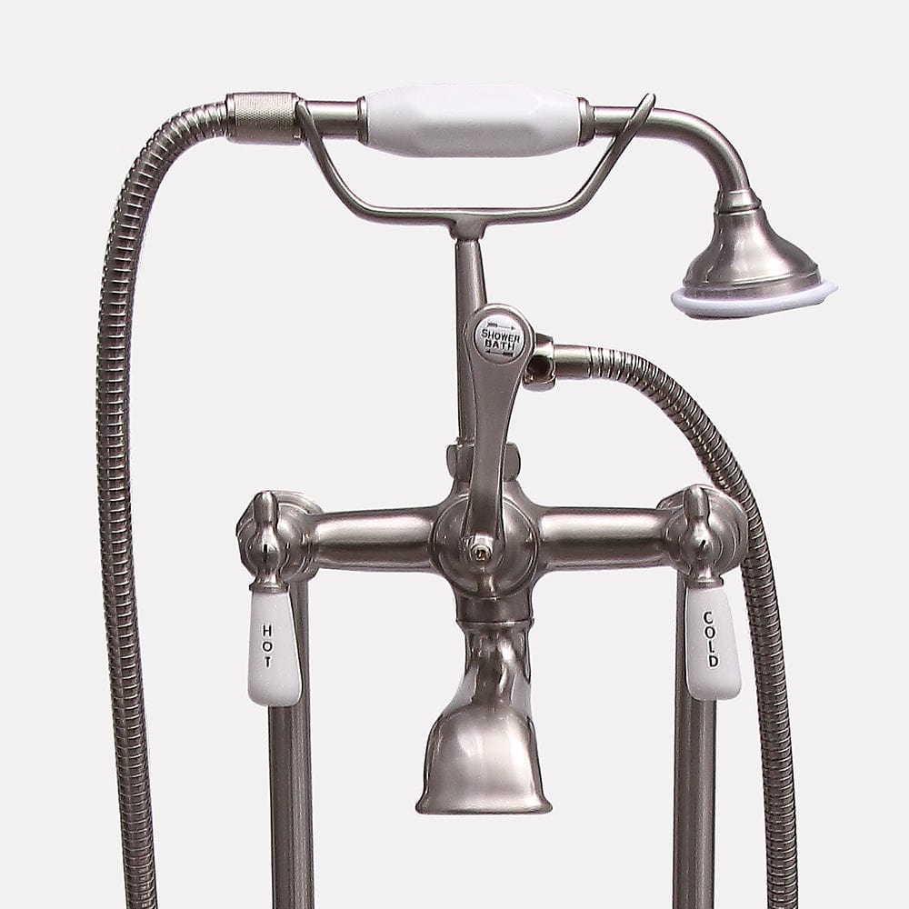 Freestanding Telephone Tub Faucet, Supplies and Valves - Lever Handles