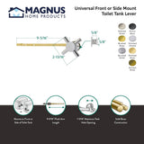 Front or Side Mount Toilet Tank Lever
