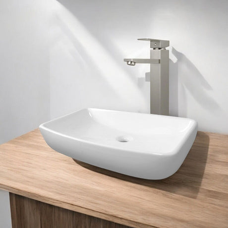 Gacy Rectangular Vitreous China Vessel Sink