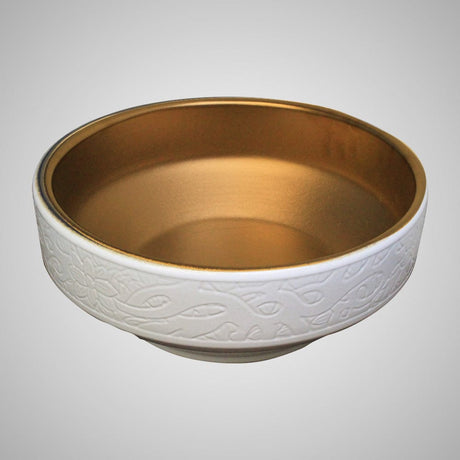 Galata Vitreous China Decorated Vessel Sink - Burnished Bronze Interior