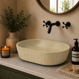 Galper Oval Cast Concrete Vessel Sink - Desert Brown