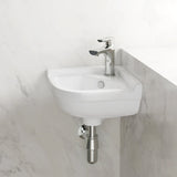Gasha Corner Vitreous China Wall-Mount Bathroom Sink