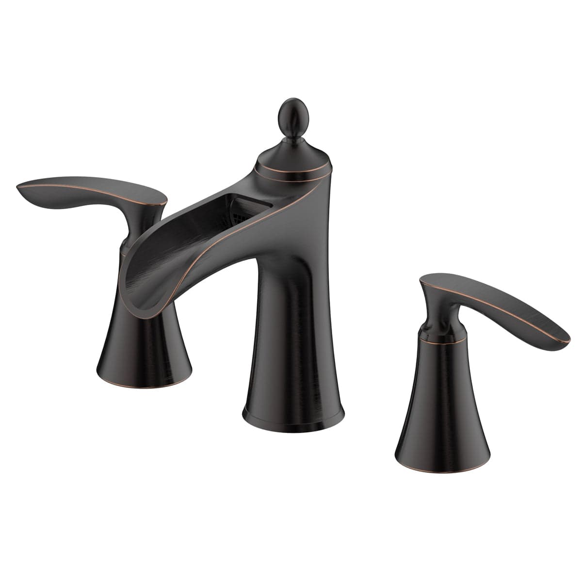 Gladys Wide Spread Bathroom Faucet with Brass Pop-Up