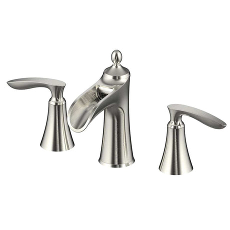 Gladys Wide Spread Bathroom Faucet with Brass Pop-Up