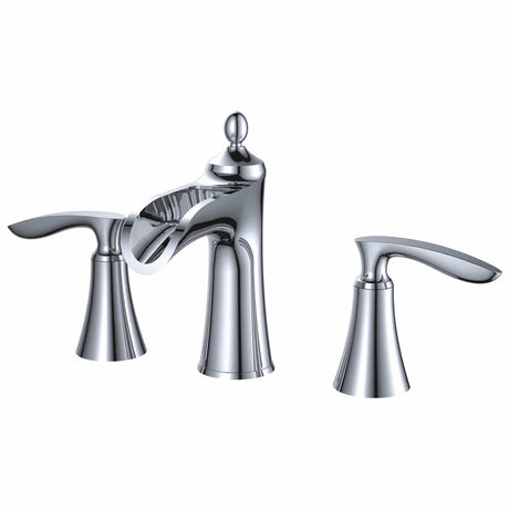 Gladys Wide Spread Bathroom Faucet with Brass Pop-Up