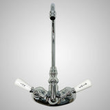 Gooseneck Tub Faucet with Porcelain Lever Handles