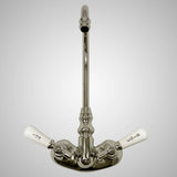 Gooseneck Tub Faucet with Porcelain Lever Handles