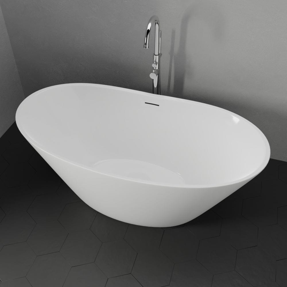 Grayson Acrylic Double-Slipper Freestanding Tub With Insulation