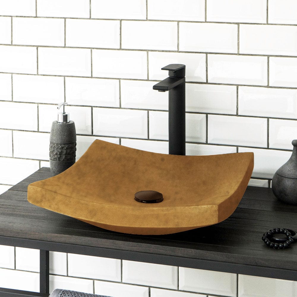 Gresham Square Cast Concrete Vessel Sink - Vintage Brown