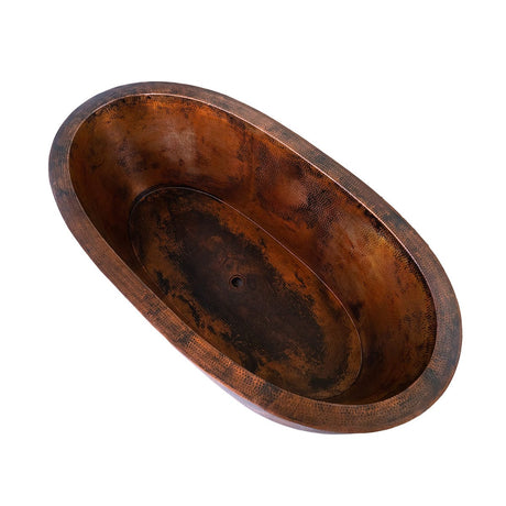 Gurgen Hammered Copper Double-Ended Tub