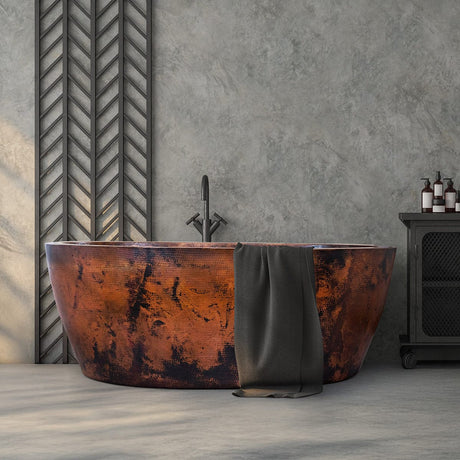 Gurgen Hammered Copper Double-Ended Tub