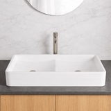 Gurney Vitreous China Double-Bowl Vessel Sink