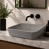 Harter Rectangular Cast Concrete Vessel Sink - Dark Grey