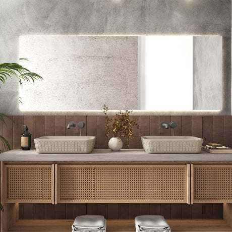 Harter Rectangular Cast Concrete Vessel Sink - Desert Brown