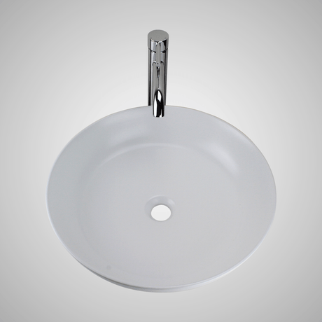 Henefer Vitreous China Decorated Vessel Sink - Matte White