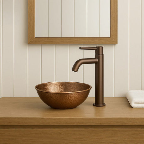 Henning Hammered Copper Vessel Sink