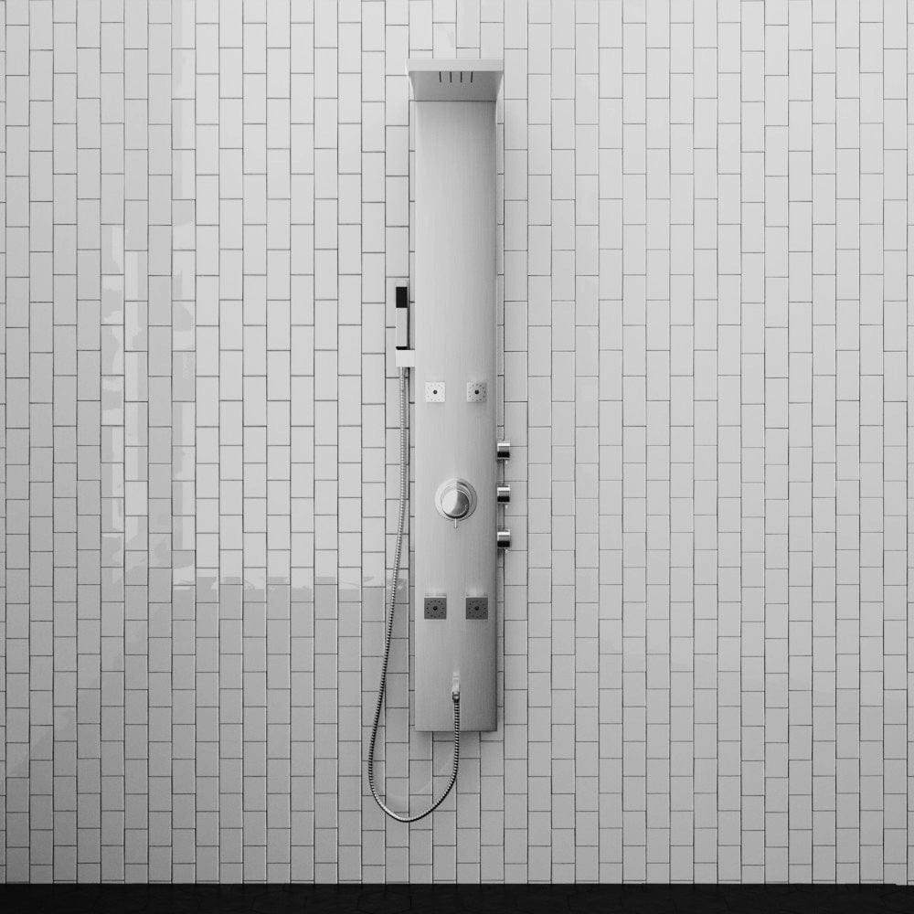 Herdis Pressure Balance Stainless Steel Shower Panel with Hand Shower