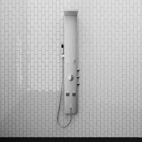 Herdis Pressure Balance Stainless Steel Shower Panel with Hand Shower