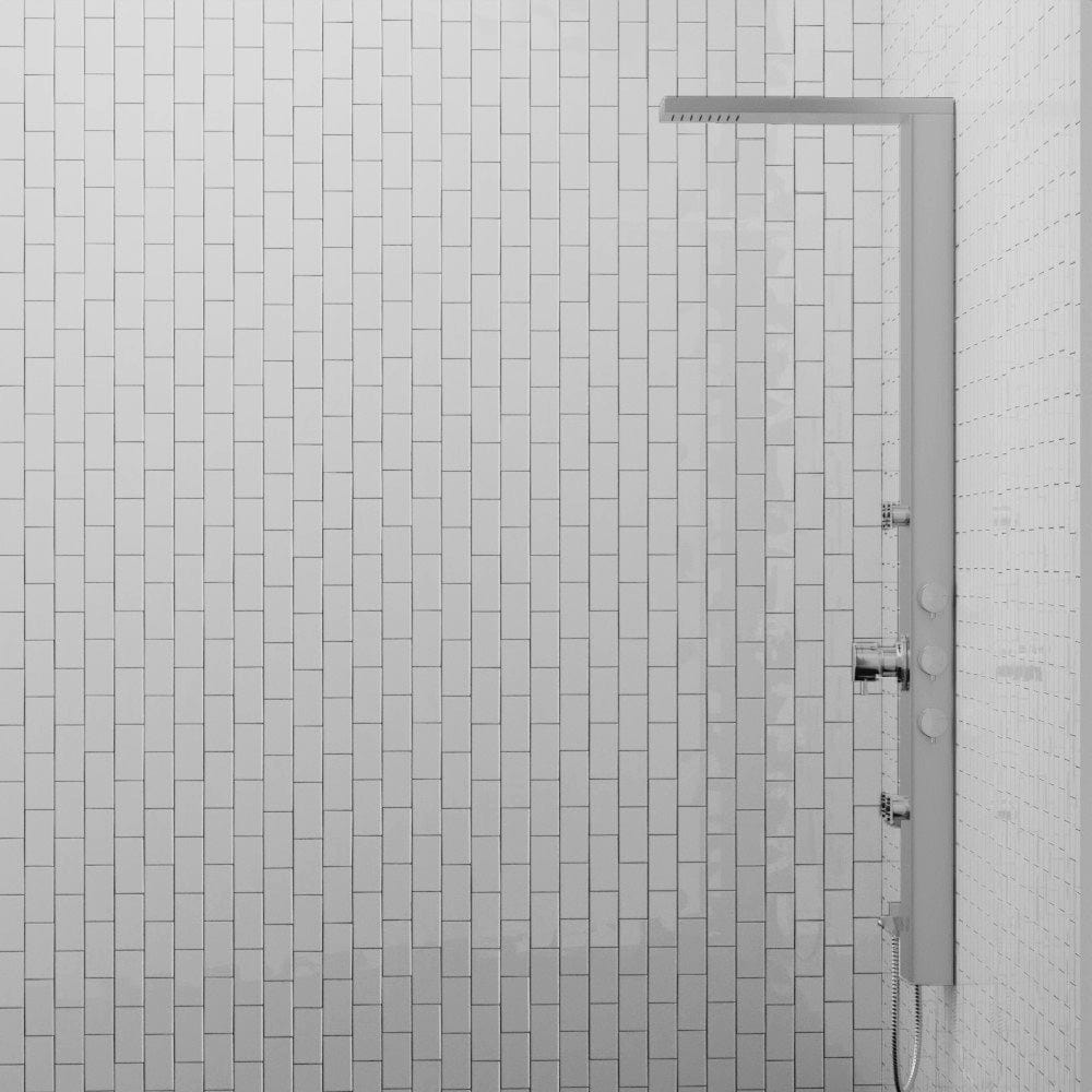 Herdis Pressure Balance Stainless Steel Shower Panel with Hand Shower