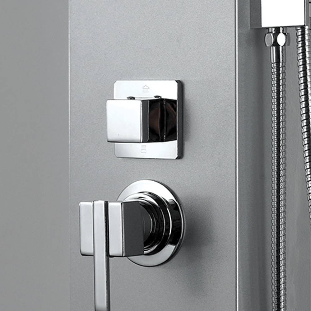 Hourig Pressure Balance Stainless Steel Shower Panel with Hand Shower