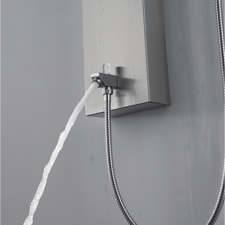 Hourig Pressure Balance Stainless Steel Shower Panel with Hand Shower