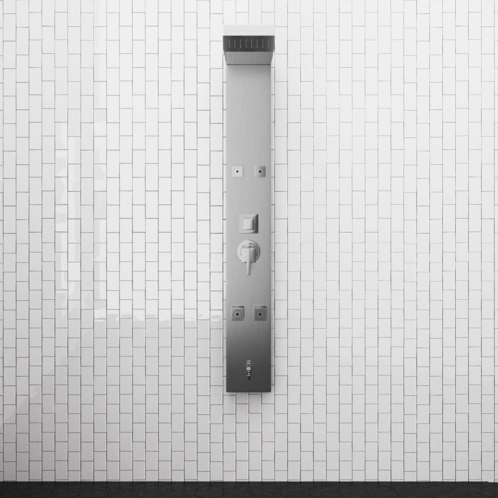 Hourig Pressure Balance Stainless Steel Shower Panel with Hand Shower