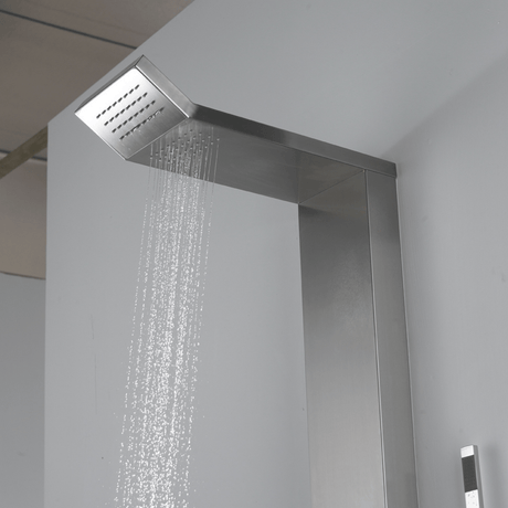 Hourig Pressure Balance Stainless Steel Shower Panel with Hand Shower