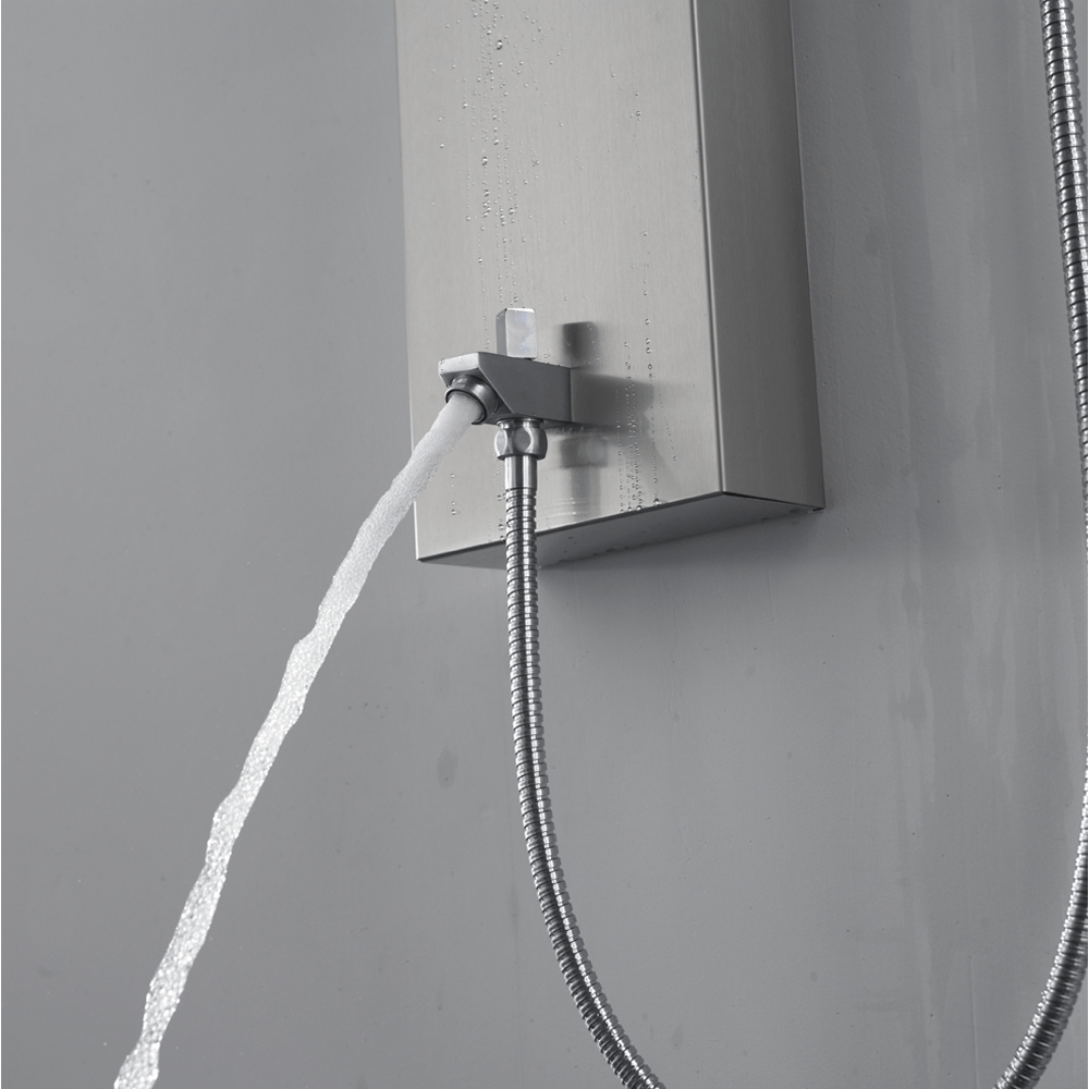 Hourig Pressure Balance Stainless Steel Shower Panel with Hand Shower