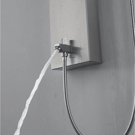 Hourig Pressure Balance Stainless Steel Shower Panel with Hand Shower