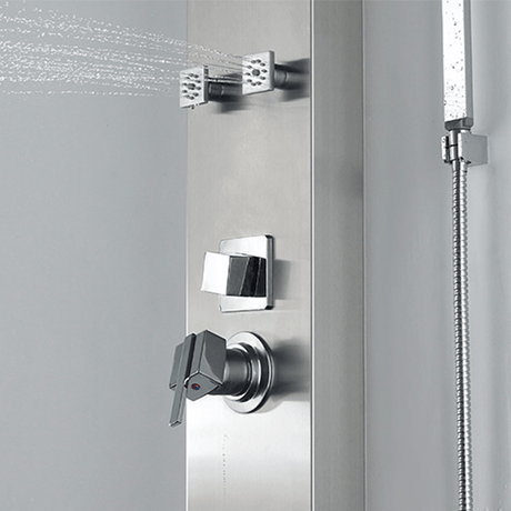 Hourig Pressure Balance Stainless Steel Shower Panel with Hand Shower
