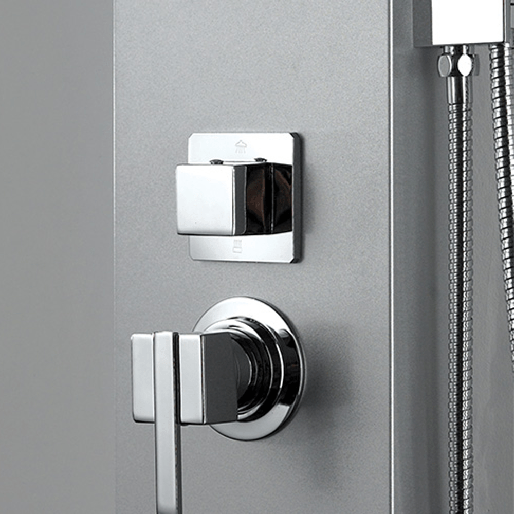 Hourig Pressure Balance Stainless Steel Shower Panel with Hand Shower
