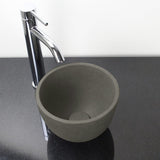 Humboldt Round Cast Concrete Vessel Sink - Dark Gray